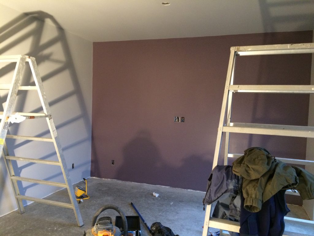 purple wall painted